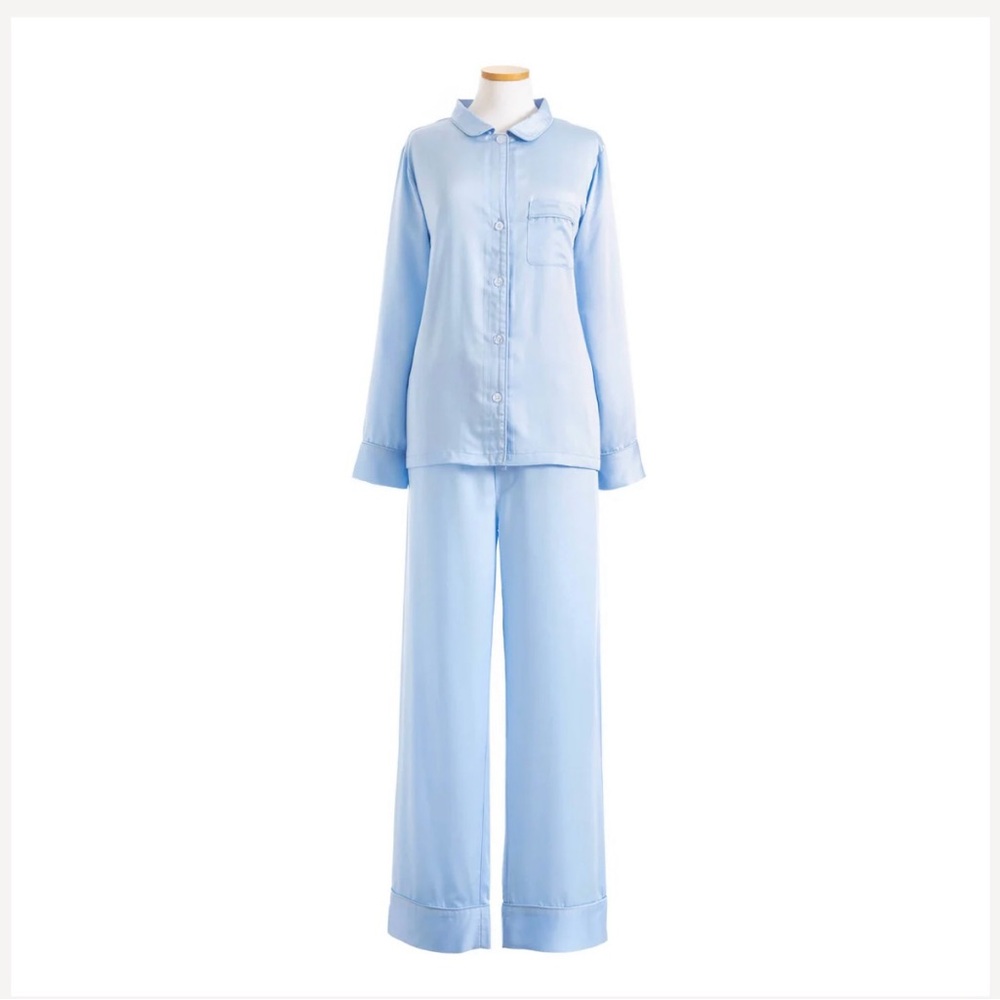NWOT Silken Soft Blue Pajama Set by Annie Selkie